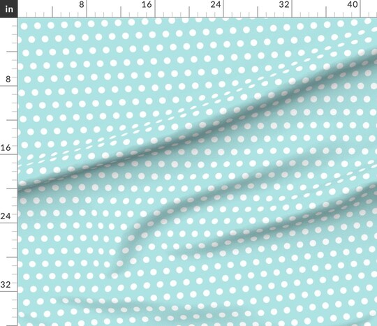 Blue Polka Dots Retro Groovy Pale 90 S Bright Medium Scale Neon Custom Printed Fabric by Spoonflower Various Fabrics by the Yard or Fat Quarter